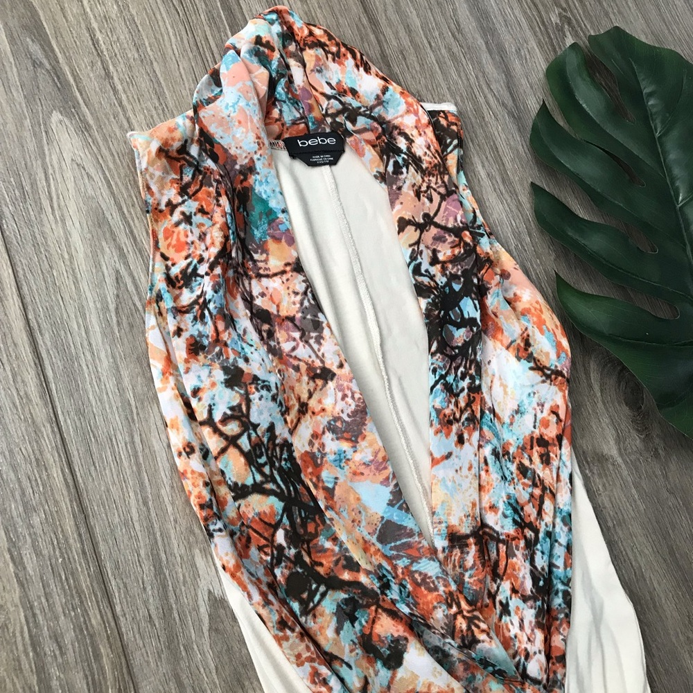 Bebe open front body suit size xxs